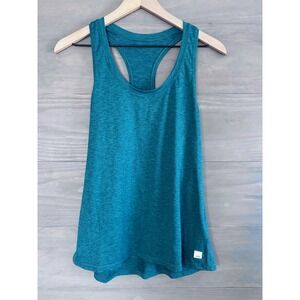 Vuori Lux Performance Tank Top Heather Green Size Large Racerback
